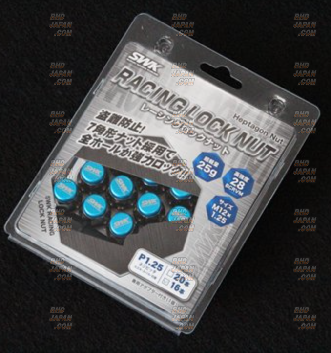 S.W.K. Suzuki Works Kurume Heptagon Nut Racing Lock Nut Set 20pc